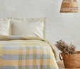 Karaca Home Striped %100 Pamuk Çift Kişilik Müslin Pike Mavi