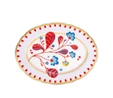 Baci Milano Mamma Mia Yaprak Desenli Oval Servis Tabağı 34 cm x 25 cm