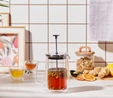 Karaca Pia Konik Çift Cidarlı Borosilikat Cam French Press 600 ml Metalik 