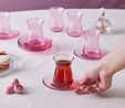 Karaca Barbara 6 Kişilik 12 Parça Çay Seti Pembe 