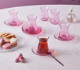 Karaca Barbara 6 Kişilik 12 Parça Çay Seti Pembe 