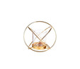 Karaca Home Geometri Yuvarlak Mumluk Gold 12 cm