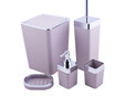 Karaca Home Gri/Gümüş 5 Parça Kare Banyo Seti