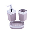 Karaca Home Gri/Gümüş 5 Parça Kare Banyo Seti