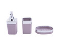Karaca Home Gri/Gümüş 5 Parça Kare Banyo Seti