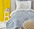 Karaca Home Chemistry Gri %100 Pamuk Tek Kişilik Genç Nevresim Yatak Örtüsü Set