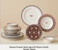 Karaca Forever Bone Agra 24 Parça 6 Kişilik Yemek Takımı