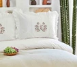 Karaca Home Garden Yeşil Çift Kişilik Nakışlı Nevresim Pike Set