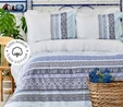 Karaca Home Nileso Mavi %100 Pamuk Çift Kişilik Nevresim Takımı