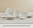 Karaca Forever Bone Oyster 26 Parça 6 Kişilik Kahvaltı Takımı