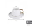 Karaca Streamline Saturn 6 Kişilik Kahve Fincanı Takımı 100 ml Gold