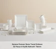 Karaca Forever Bone Trend Emboss 32 Parça 6 Kişilik Kahvaltı Takımı