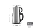 Karaca Tea Break 2 in 1 Su Isıtıcı Çelik Çay Makinesi Inox Siyah