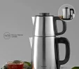 Karaca Tea Break 2 in 1 Çelik Su Isıtıcı Çay Makinesi Inox Siyah