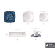 Karaca Fine Pearl Midnight 26 Parça 6 Kişilik Kahvaltı Takımı