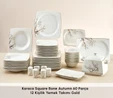 Karaca Square Bone Autumn 60 Parça 12 Kişilik Yemek Takımı Gold