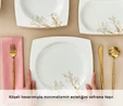 Karaca Square Bone Autumn 60 Parça 12 Kişilik Yemek Takımı Gold