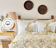 Karaca Home Leaf Hardal %100 Pamuk Çift Kişilik Nevresim Takımı