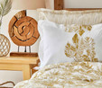 Karaca Home Leaf Hardal %100 Pamuk Çift Kişilik Nevresim Takımı