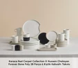 Karaca Red Carpet Collection X Hussein Chalayan Forever Bone Poly 28 Parça 6 Kişilik Kahvaltı Takımı
