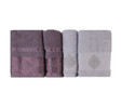 Karaca Home Vivien Flos 4 Parça Mürdüm-Gri Hamam Seti
