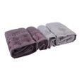 Karaca Home Vivien Flos 4 Parça Mürdüm-Gri Hamam Seti