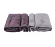 Karaca Home Vivien Flos 4 Parça Mürdüm-Gri Hamam Seti