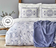 Karaca Home Arlen İndigo Çift Kişilik %100 Pamuk Nevresim Takımı Pamuk Battaniye