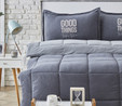 Karaca Home Softy Gri Tek Kişilik Cotton Comfort Uyku Seti