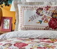 Karaca Home Tulio Bordo Çift Kişilik %100 Pamuk Nevresim Takımı