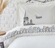 Karaca Home Galata Siyah Nakışlı Çift Kişilik %100 Pamuk Nevresim Takımı