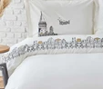 Karaca Home Galata Siyah Nakışlı Çift Kişilik %100 Pamuk Nevresim Takımı