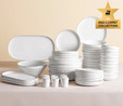 Karaca Red Carpet Collection Stream Bone Saturn 59 Parça 12 Kişilik Yemek Takımı Platin