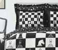 Karaca Home Chess Siyah %100 Pamuk Çift Kişilik Nevresim Takımı