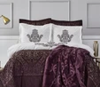 Karaca Home Glamour Simli Mürdüm Çeyiz Seti