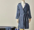Karaca Home Softy İndigo %100 Pamuk  Nakışlı Bornoz L/XL