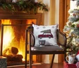 Karaca Home Woodland Beyaz Arabalı Cozy Kırlent 45x45 cm