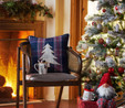 Karaca Home Woodland Lacivert Ağaçlı Cozy Kırlent 45x45 cm