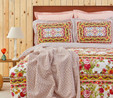Karaca Home Capri Somon %100 Pamuk Çift Kişilik Pike Hediyeli Nevresim Takımı 