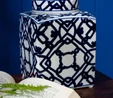 Karaca Home Blue White Dikdörtgen Küp 22 cm