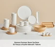 Karaca Forever Bone Surface 32 Parça 6 Kişilik Kahvaltı Takımı