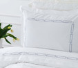 Karaca Home White Collection Oriane Gri Nakışlı Percale Çift Kişilik Nevresim Takımı 