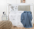 Karaca Home Elephant Sky Mavi %100 Pamuk Nakışlı Private Bebek Set