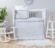 Karaca Home Royale Gri %100 Pamuk Müslin Nakışlı Private Bebek Yorgan Seti