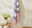 Karaca Home Ella %100 Pamuk Peştemal 130x170 cm Bordo-Lacivert