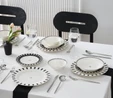 Karaca Elegance Bone 50.Yıl İmza Koleksiyonu Kore 24 Parça 6 Kişilik Yemek Takımı
