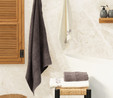 Karaca Home Flora Nakışlı Beden/ Yüz Havlusu Hamam Seti Gri 