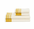 Karaca Home Minka Sonil %100 Pamuk Banyo/Yüz Havlusu Hamam Seti Off White Gold