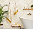 Karaca Home Minka Sonil %100 Pamuk Banyo/Yüz Havlusu Hamam Seti Off White Gold