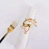 Karaca Home Flowery Deer Gold 2'li Peçete Yüzüğü 
